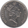 Монета. Острова Кука. 10 центов 1992 год. ав.