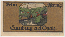 Бона. Нотгельд. Германия. Город Камбург. 10 пфеннигов 1921 год. Вариант 217.1.а.1.