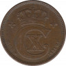 Монета. Дания. 2 эре 1921 год . ав.