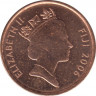 Монета. Фиджи. 1 цент 2006 год. ав.