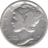 Монета. США. 10 центов 1934 год. Меркури дайм. ав.