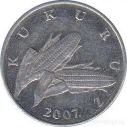 Монета. Хорватия. 1 липа 2007 год.