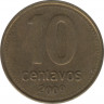 Монета. Аргентина. 10 сентаво 2009 год. ав.