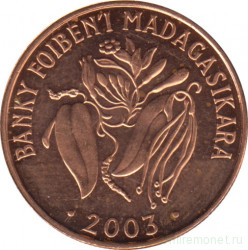 Монета. Мадагаскар. 2 ариари 2003 год.