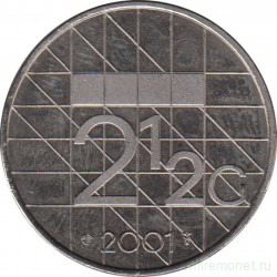 Монета. Нидерланды. 2,5 гульдена 2001 год.