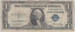 Банкнота. США. 1 доллар 1935 год. Синяя печать. I. Тип 416D2e.  