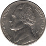  Монета. США. 5 центов 1998 год. Монетный двор D. ав.