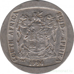 Монета. Южно-Африканская республика (ЮАР). 5 рандов 1994 год.