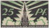 Бона. Нотгельд. Германия. Город Вандсбек. 25 пфеннигов 1921 год. рев.