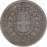 Монета. Сардиния. 1 лира 1860 год. М. рев.