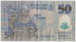 Банкнота. Нигерия. 50 найр 2016 год.