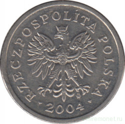 Монета. Польша. 20 грошей 2004 год.