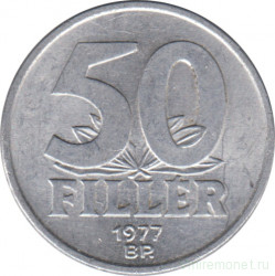 Монета. Венгрия. 50 филлеров 1977 год.