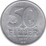 Монета. Венгрия. 50 филер 1977 год. ав.