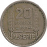 Монета. Алжир. 20 франков 1949 год. ав.