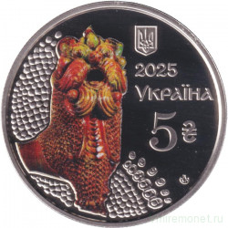 Монета. Украина. 5 гривен 2025 год. Опошнянская декоративная керамика.