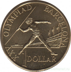 Монета. Австралия. 1 доллар 1992 год. XXV летние Олимпийские игры. Барселона 1992.