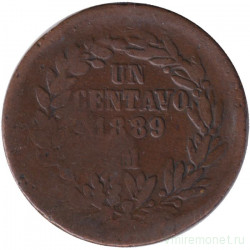 Монета. Мексика. 1 сентаво 1889 год. Мо.