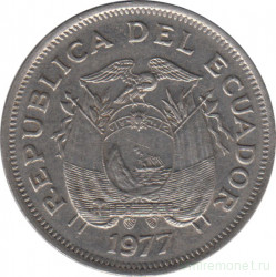 Монета. Эквадор. 1 сукре 1977 год.