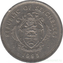 Монета. Сейшельские острова. 1 рупия 1995 год.