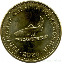 Монета. Северная Македония. 2 денара 2024 год.