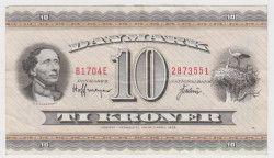 Банкнота. Дания. 10 крон 1936 год.