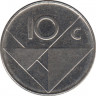 Монета. Аруба. 10 центов 1995 год. рев.