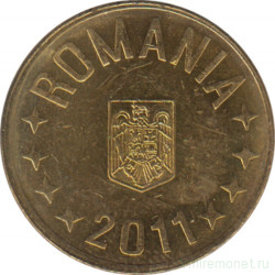 Монета. Румыния. 1 бан 2011 год.