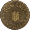 Монета. Румыния. 1 бань 2011 год. ав.