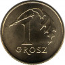Монета. Польша. 1 грош 2011 год. аверс