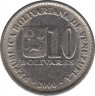 Монета. Венесуэла. 10 боливаров 2000 год. ав.
