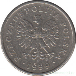 Монета. Польша. 20 грошей 1999 год.