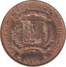 Монета. Доминиканская республика. 1 сентаво 1986 год. ав.