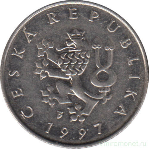 Монета. Чехия. 1 крона 1997 год.