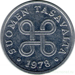 Монета. Финляндия. 1 пенни 1978 год.