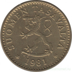 Монета. Финляндия. 10 пенни 1981 год.
