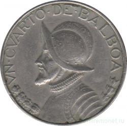 Монета. Панама. 1/2 бальбоа 1986 год.