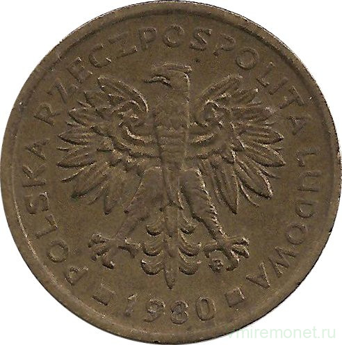 Монета. Польша. 2 злотых 1980 год.