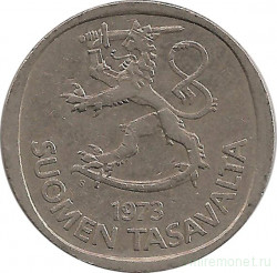 Монета. Финляндия. 1 марка 1973 год.
