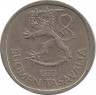 Аверс.Монета. Финляндия. 1 марка 1973 год.
