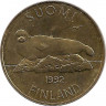 Аверс. Монета. Финляндия. 5 марок 1992 год. Тюлень.