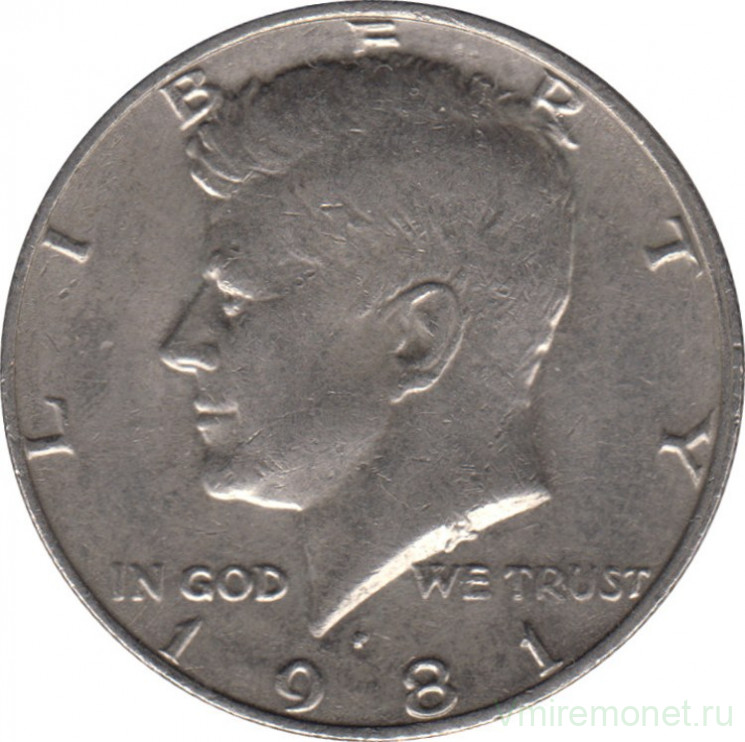 Монета. США. 50 центов 1981 год. Монетный двор P.