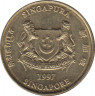 Монета. Сингапур. 5 центов 1997 год. ав.