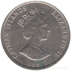 Монета. Каймановы острова. 10 центов 1990 год.
