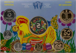 Монета. Украина. Набор разменных монет в буклете. 2014 год. Конкурс детского рисунка.