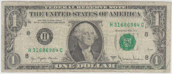 Банкнота. США. 1 доллар 1977 год. H. Тип 462b.