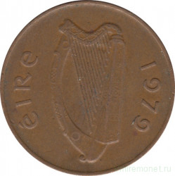 Монета. Ирландия. 2 пенса 1979 год.