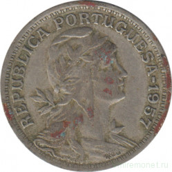 Монета. Португалия. 50 сентаво 1957 год.