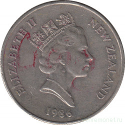Монета. Новая Зеландия. 50 центов 1986 год.