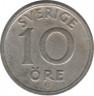  Монета. Швеция. 10 эре 1940 год ( никелевая бронза ). рев.